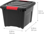 IRIS USA 19 QT Plastic Storage Box with Lid and Latches - 6 Pack - BPA-Free, Garage Organizing Solution, Durable Nestable Sta