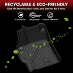 LASFIT Floor Mats for Toyota Prius 2010-2011, All Weather TPE Custom Fit Easy Clean Durable No-Curling Floor Liners for Prius 2010 2011 Car Mats