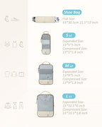 BAGSMART 6 Set /4 Set/2 Set Compression Packing Cubes for Travel, Lightweight Luggage Organizer Bags, Durable Space Saver Bag