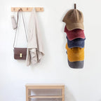 3 Pack Wooden Hat Rack, Hat Organizer with Hat Shaper Insert – Space-Saving Baseball Cap Display Stand for Wall in Bedroom, C