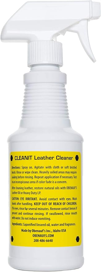 Obenauf's Cleanit Leather Cleaner - Natural Plant Oil Leather Cleaner for Boots, Furniture and Car Interior - Safe and Gentle