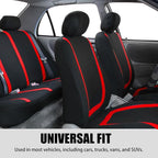 BELOMI Car Seat Covers Full Set, Breathable Premium Cloth Automotive Seat Cover, Universal Front and Rear Seat Covers, Easy t