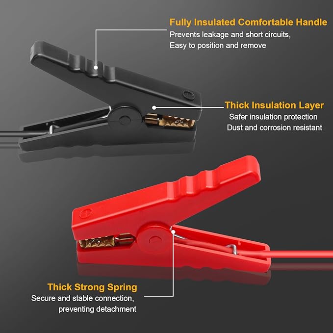 12V Jump Starter Compatible with DeWalt 20V/60V Batteries, 11AWG 1.2FT Automotive Booster Cable for 12V Car Starting (Battery Not Included, Not Made by DeWalt)