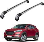 JDMON Roof Rack Cross Bars Compatible with Hyundai Tucson 2016 2017 2018 2019 2020 2021 with Side Rails Anti-Theft Locks Desigh, Aluminum Luggage Rack for Rooftop Cargo Bag Carrier Kayak Bike, Silver
