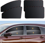 ZATOOTO Car Window Shades - 4 Pack Car Window Covers Premium UV Blocking, Side Window Curtains Full Blackout for Privacy, Breastfeeding, Napping, Camping, and Travel, Universal Fit for Most Vehicles