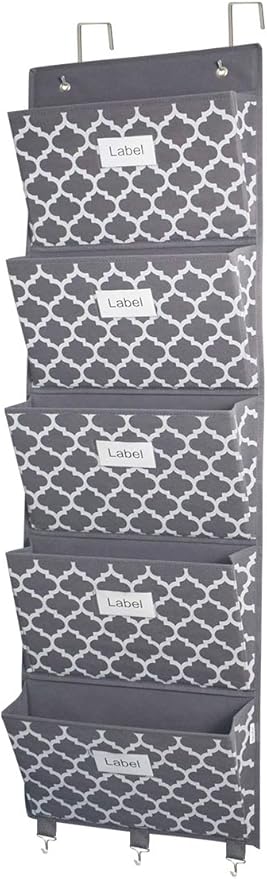 homyfort Over the Door File Organizer, Hanging File Folders, Wall Organizers and Storage for Mail, Magazine, Notebooks, Plann