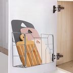 Cididu Kitchen Wrap Organizer Rack Wall Mount, Cabinet Door Organizer Storage, Wall Rack Basket Sturdy Steel Wire, Tall Insid