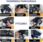 Fitcamx Front 4K+Rear 1080P Dash Cam Adapts for Hyundai Sonata 2024 2025 & Hybrid (Part No#L1600), OEM Factory Style, Dual HD