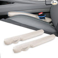 Leather Car Seat Gap Filler Universal for Car Truck SUV to Block The Gap Between Seat and Console Stop Things from Dropping 2 Packs Beige