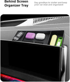 ECOZEN 2026 BMW X3 Center Console Organizer Set - 3 Pcs Center Console Organizer + Hidden Organizer Box + Behind Screen Organizer Tray For 2025-2026 BMW X3 30 xDrive/M50 xDrive Accessories