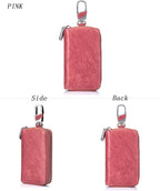 Large Leather Key Case Wallet with 12 Hooks & 1 Keychain/Ring for Men or Women