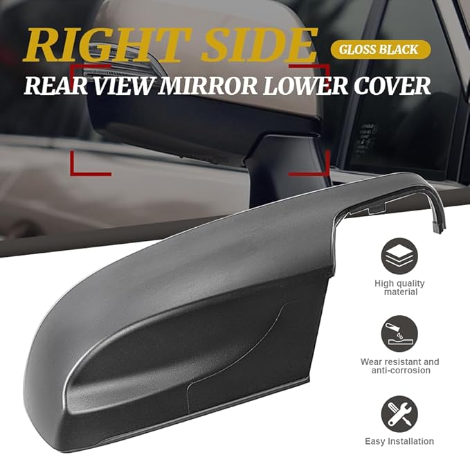 Three T Car Auto Right Side Rearview Mirror Lower Cover Cap Trim for Subaru Crosstrek 2013-2014,Impreza 2012-2014,Forester 2014-2018,Legacy 2013-2014,Outback 2013-2014,Passenger Side