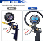 Digital Tire Pressure Gauge with Inflator - 250 PSI Heavy Duty Tire Inflator with Gauge & Quick Connect Coupler - Car Tire Air Chuck and Compressor Accessories - 0.1 Display Resolution (1 Pack)