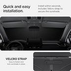 Spigen Triple-Coated CryoShade Front Windshield Sunshade (Reinforced Velcro Strap) for Toyota RAV4 2019-2025 and RAV4 Prime 2021-2025