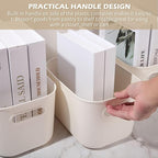 Zopeal Plastic Storage Bins 10 Pcs White Pantry Organizer Bins Small Baskets Storage Containers for Home Kitchen (10 x 7 x 6 