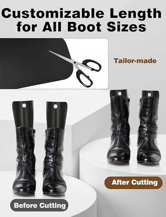 Mellbree Boot Shapers for Tall Boots, 12 Piece (6 Pairs) Boot Stand Up Inserts 14 Inches Boot Shaper Form Inserts for Men and