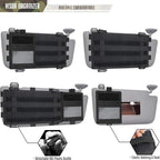 WYNEX Car Visor Organizer with Detachable Card Pouch | Auto Sun Visor Storage Molle Panel with Elastic Webbing Slots for Glasses & Tactical Gear | Fit Most Vehicle, SUVs & Trucks (2, Black (2-Pack))