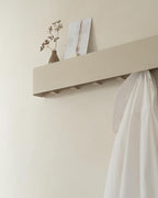 Kazai.® Coat Rack Wall Mount with Shelf 'Tone' | Modern Design Coat Hanger with Hidden Hooks and Storage | Hat Rack with Shel