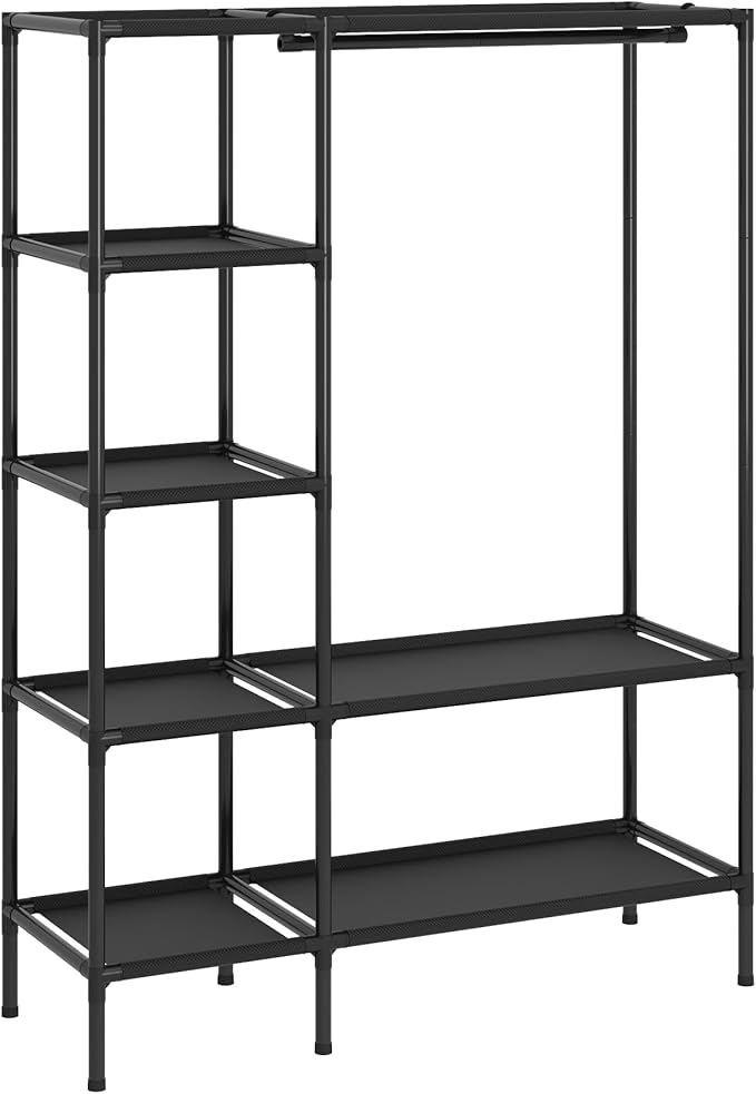 Dttwacoyh Portable Closets for Hanging Clothes, Clothing Rack with Shelves,Easy to Assembly,Suitable for Cloakroom,Bedroom,Li