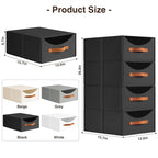 Homsorout Closet Organizers and Storage - Large Stackable Storage Bins with Drawer, Fabric Bins for Organization, Collapsible