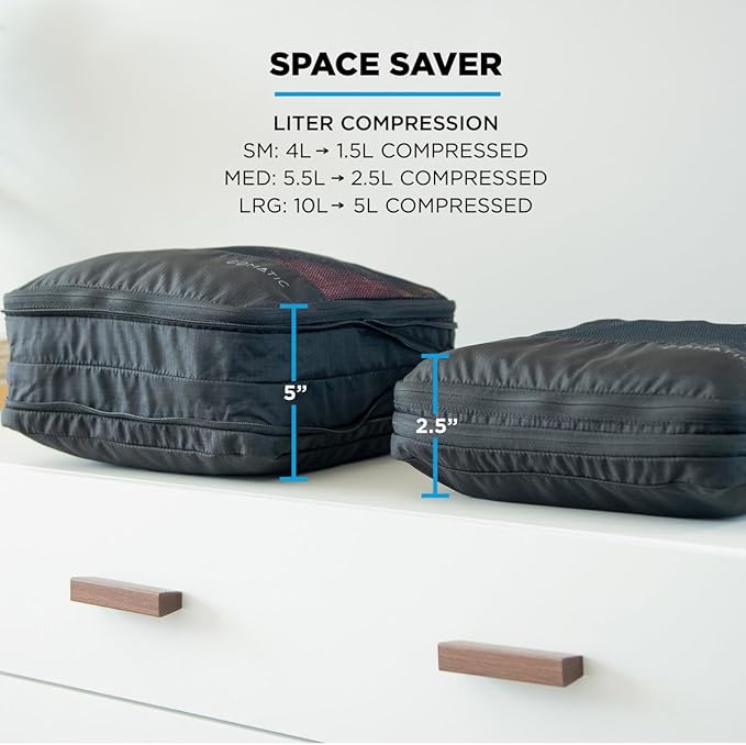 NOMATIC Packing Cubes, Compression Luggage Organizers for Carry-On, Suitcases, Travel Bags, Small