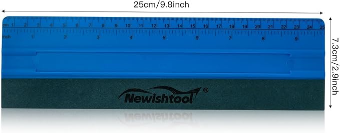 NEWISHTOOL Vinyl Wrap Squeegee for Vinyl, Big Size Wallpaper Smoothing Squeegee, 3 Pack 25CM Decals Squeegee with Ruler & Micro Suede Felt Edge for Sign Making Graphic Window Tint Film Application