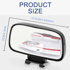 JONMON Blind Spot Mirror - Adjustable 360 Rotation Car Auxiliary Convex Wide Angle Mirror - Snap-On Clip for Side Rearview - Universal for Cars, Trucks, SUVs