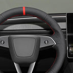 MEWANT Tesla Model 3 Highland/Model Y DIY Stitching Steering Wheel Cover Wrap for Tesla Model 3 Highland 2023-2025/Model Y 2025 Highland for Tesla Model 3/Model Y Accessories