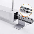 Heavy Duty Pull Out Closet Clothes Rod - Coat Hanger With Ball Sliding Rail, Adjustable Extendable Clothes Rail, Extendable W