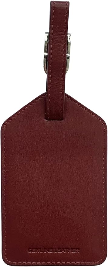 Personalized Monogrammed Leather Luggage Tags - 2 Pack