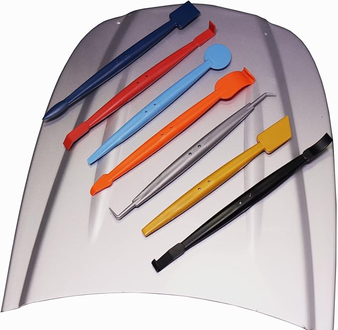 Vehicle Vinyl Wrap Tool Kit,7 Miniature squeegees with Magnets, Suitable for car Vinyl Wrapping Contours and car Window Film