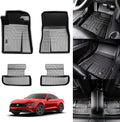 KUST 3D Floor Mats for Ford Mustang 2015-2025 2026 (NOT for Mach-E), All Weather TPE Rubber Car Mats for Mustang Accessories 2 Row Floor Rear Odorless Non-Slip High Edges
