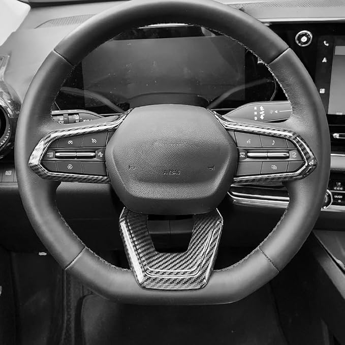 Steering Wheel Cover Compatible with Chevrolet Equinox 2025 2026, Auto Interior Upgrade Accessories-Carbon Fiber Pattern