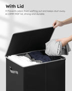 SOLEDI Laundry Hamper with Lid 130L Large & Tall Collapsible Laundry Basket, Clothes Hamper with Bag Removable Easy to Carry,