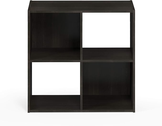 Furinno Pelli Cubic Storage Cabinet, 2x2, Espresso