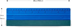 FOSHIO 10 Inch Felt Squeegee for Vinyl wtih Ruler 25CM 4 Round Corners Universal Card, Window Tint Film Installing Hard Blue PP Car Vinyl Wrap Scraper Tool