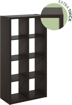 Furinno CUBICLE Book Shelf, 8-Cube Bookshelf, Extra Thick Frame Horizontally & Vertically Reversible Bookcase with Open Back,