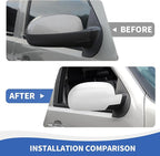 RAZPOY Rearview Mirror Cover Side Mirror Shell Trim Compatible with Chevy Silverado & Suburban & Tahoe & GMC-Yukon & GMC-Sierra & Cadillac Escalade 2007-2013, White