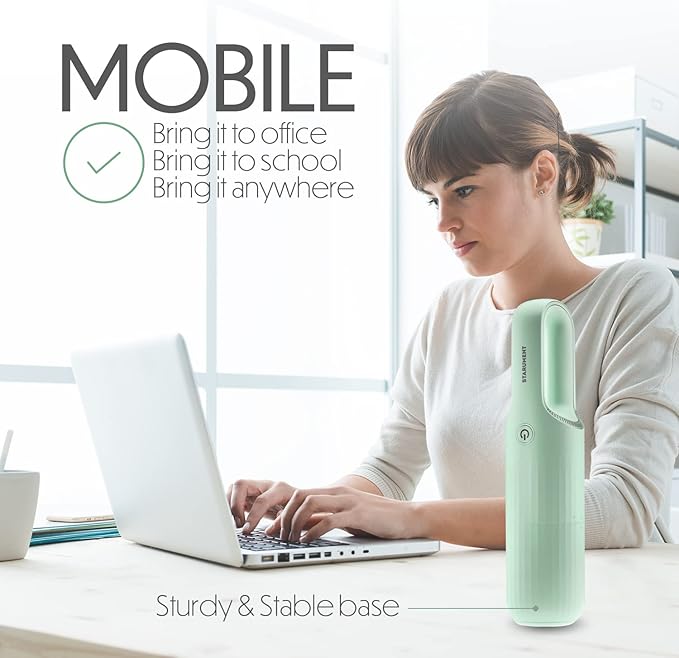 STARUMENT Vacuum Cleaner for Dust, Pet Hair Dirt Home, Car Interior Lightweight, Portable, Handheld, Cordless, Easy to Use, C