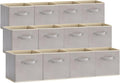 Lifewit Storage Cubes, Foldable Decorative Fabric Storage Baskets for Organizing Home Organizers with Handles for Shelves, Cl