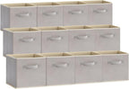 Lifewit Storage Cubes, Foldable Decorative Fabric Storage Baskets for Organizing Home Organizers with Handles for Shelves, Cl