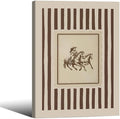 Retro Western Framed Wall Art Striped Rodeo Decor Southwest Cowboy Poster Canvas Prints 12x16 in Vintage Stamp Mid West Cowgi