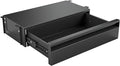 POPMOON 16 Inch Under Desk Drawer,Adjustable Height,Under Desk Drawer Slide Out, Metal Storage Drawer with Cable Management f