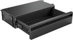 POPMOON 16 Inch Under Desk Drawer,Adjustable Height,Under Desk Drawer Slide Out, Metal Storage Drawer with Cable Management f