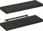 Furinno TANNA Floating Shelves for Wall Set of 2, 12 x 35 Wall Shelf, Wall Mounted Floating Shelf with Invisible Bracket, 2-i