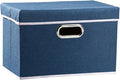 PRANDOM Collapsible Storage Bin with Lid [1-Pack] Fabric Foldable Storage Box Organizer Container Basket Cube with Cover for 