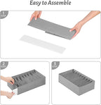4 Packs T-shirt Drawer Organizers for Clothing,10 Grids Compartment Wardrobe Storage Box, Washable Clothes Organizer for Fold