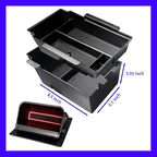 2Pack 2025 Crosstrek Center Console Organizer & Fuse Box Coin Container Storage Tray for 2024 2025 2026 Subaru Crosstrek Hybrid Armrest Storage Box Crosstrek 2025 Accessories Storage Box Double Layer