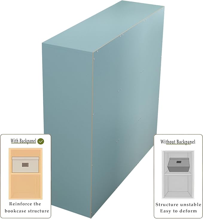 OSCHF 9-Cube Storage Shelf Bookcase - Wooden 3-Tier Floor Standing Open Bookshelf for Home and Office, Display Cabinet, Light