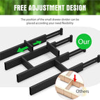 ANTOWIN Bamboo Drawer Dividers Organizers, Expandable Drawer Separators Splitter,17-22 inches Long Adjustable Spring-loaded O
